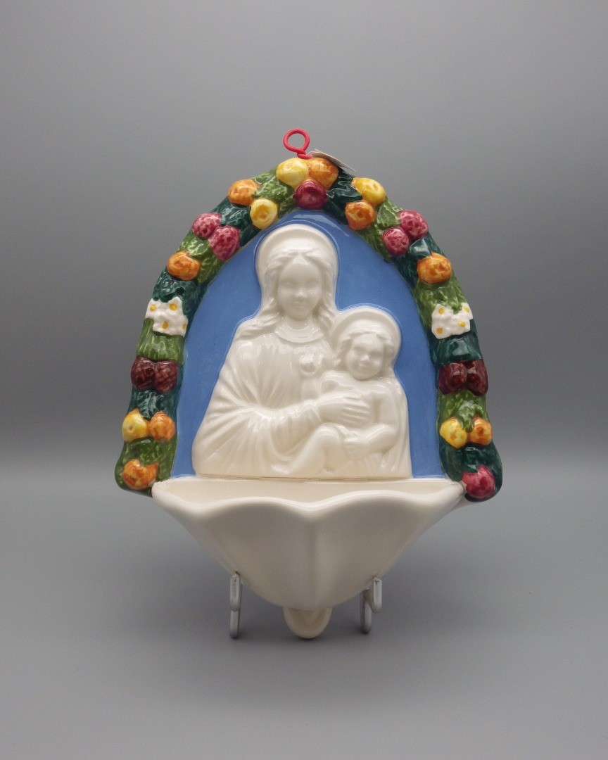 Holy water font Blessing Madonna